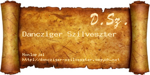 Dancziger Szilveszter névjegykártya